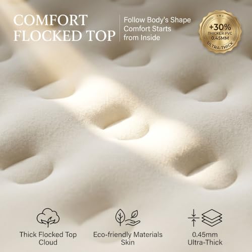 Image of SENNOUL Twin Air Mattress Built in Pump, 18 inch Raised Blow up Bed,650lb