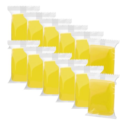 Wolwefa Yellow Air Dry Clay 12 Packs Foam Clay Air Dry Foam Clay for Kids Moldable Super Light Weight Clay Perfect for Arts Crafts Classroom Teaching