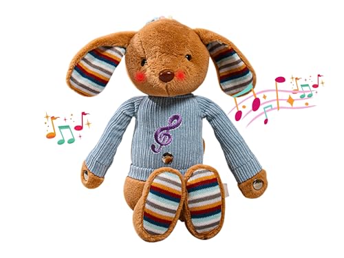 Lumio Musical Stuffed Animal Plush Toy with Lights & Sounds - Cute Interactive Toy for Newborns, and 3 6 12 to 48 Months (Puppy)
