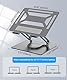 BoYata Laptopständer für Schreibtisch, Verstellbarer Computerständer mit 360° Drehbarer Basis, Ergonomischer Faltbarer Laptop Riser Halter Kompatibel mit MacBook Pro/Air, Laptops bis 17 Zoll-Grau
