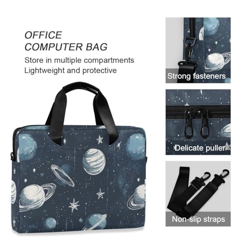 Maletín para laptop 15.6 pulg con asa y correa azul miniatura 6