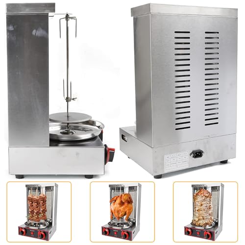 Döner-Kebab-Maschine, automatischer rotierender rauchfreier Grill, Gas-Gyros-Drehspießofen für den gewerblichen und privaten Gebrauch – Bild 8