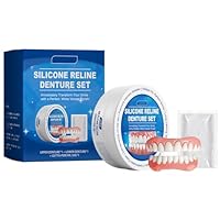 Silicone Reline Denture Set, Silikon Zahnprothese Set, Kompletter Satz Zahnersatz, BequemProthesen Unterfütterung Silikon Gebiss, Weich Zahnersatz Zum Aufstecken, Kosmetisch Zähne Temporäre Prothesen