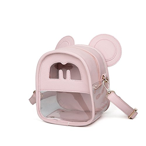 Mini sac à dos transparent pour femme avec bandoulière en gelée et style bande dessinée d'été