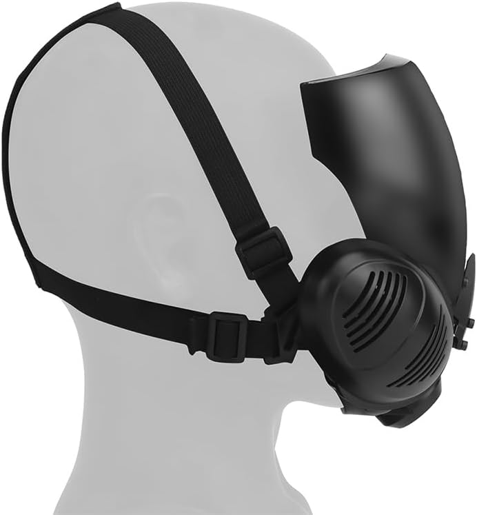 Outdoor Airsoft Paintball Shooting Face Protection Gear Tactical Half Face Halloween Cosplay Mask, Medium, Black