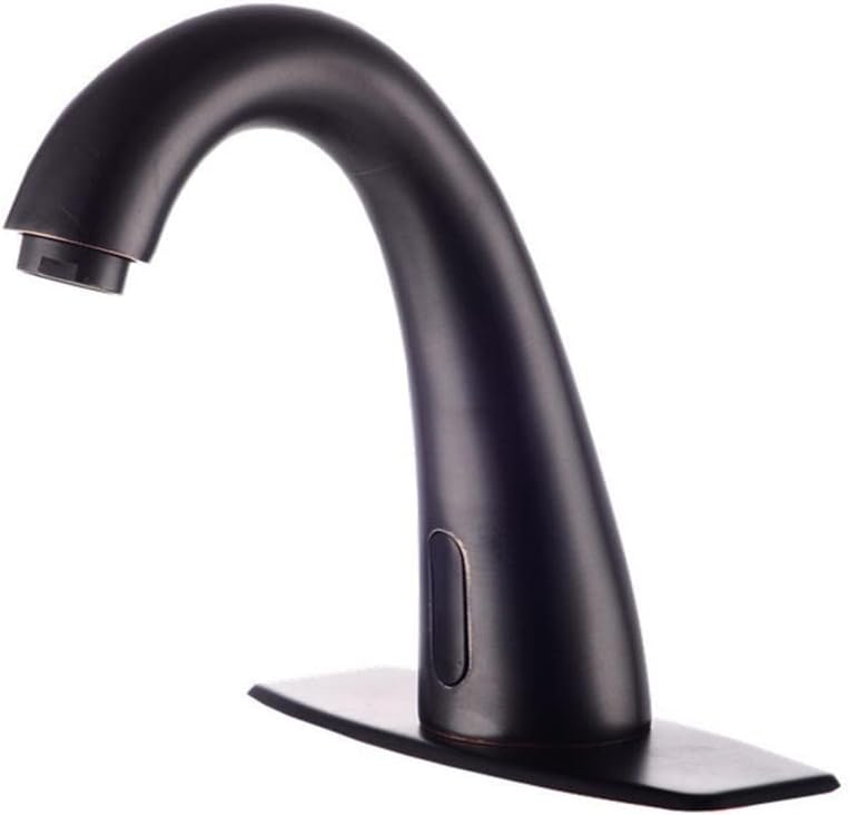 Basin Tap Touchless Sink Faucet Black Cold Water Automatic Basin Mixer Taps Bathroom Sink Taps Battery Powered