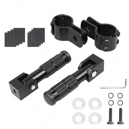 M8 Foldable Motorcycle Foot Pegs with Anti-Skid Rubber