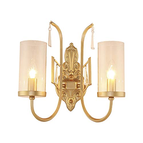 Chambre lampe de chevet cristal moderne applique murale salon dorée