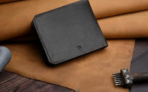 Image of URBAN FOREST Tyson Black /Cognac Leather Wallet for Men