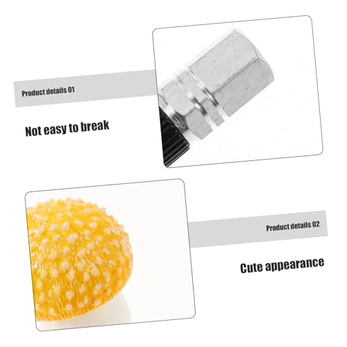 Set de 4 Tapones de Válvula en Forma de Hongo para Autos, Bicicletas y Camiones, Resistentes al Clima, Decoraciones Interiores para Auto miniatura 3