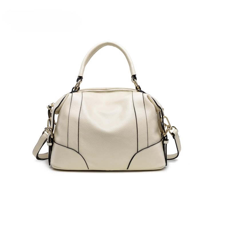 Sac grande capacité en cuir véritable vintage fait main femme
