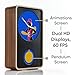 KLYDO Clock Comes with Thousands of animations, Updated Daily, with a Lifetime Subscription Included. Choose The Perfect for Each Moment! (Walnut)