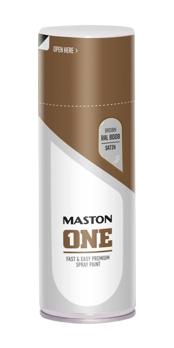 Maston Spray Paint ONE - Satin Brown RAL8008 400ml