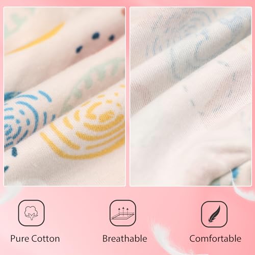 Image of MooMoo Baby Girls Potty Training Underwear 2 Packs Cotton Diaper Skirt for Potty Training Absorbent
