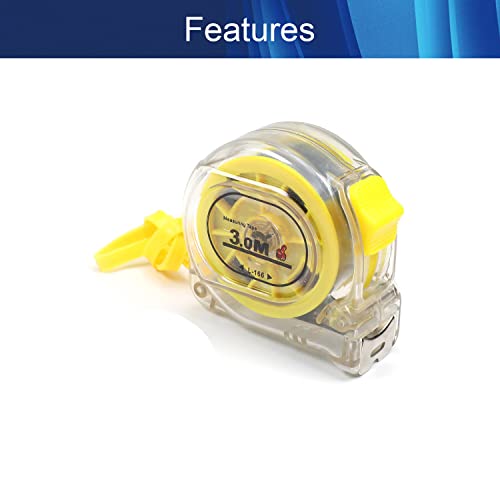 Cinta métrica retractil 3 m acero inoxidable plástico miniatura 3