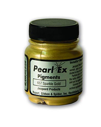 Jacquard Pearl Ex Powdered Pigment, Sparkle Gold Metallic Mica for Epoxy Resin Crafts, Fine Art, Polymer Clay