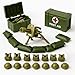 CUWDKS WW2 Building Blocks Toys Kit - Military Soldier Style Weapon Sets, Figures Battle Playset, World War 2 Minifigures Building Block Military Weapons Sets Gift for Kids (Green)