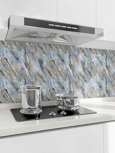Image of VKR Waterproof Peel and Stick Vinyl Wallpaper | Self Adhesive Furniture Covering Sheet for Kitchen Countertops, Tables, Shelves & Wardrobes (Grey, Pack of 1)