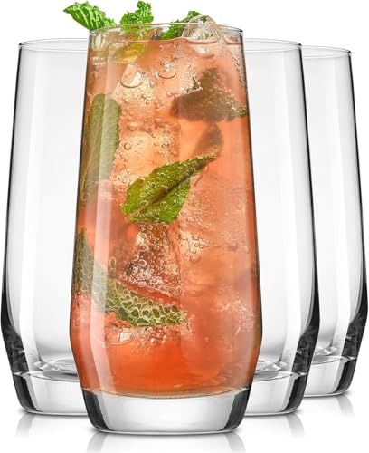 Opiniones de Rombus para comprar hoy. 50 U Chef Vasos para Beber de Vidrio Altos Highball de 18.5 onzas, Set de 4 piezas de Vidrio Alto, Vasos de Cristal Sin Plomo, Ideal para Mojito,Agua, Whisky,Cristalería de Bar