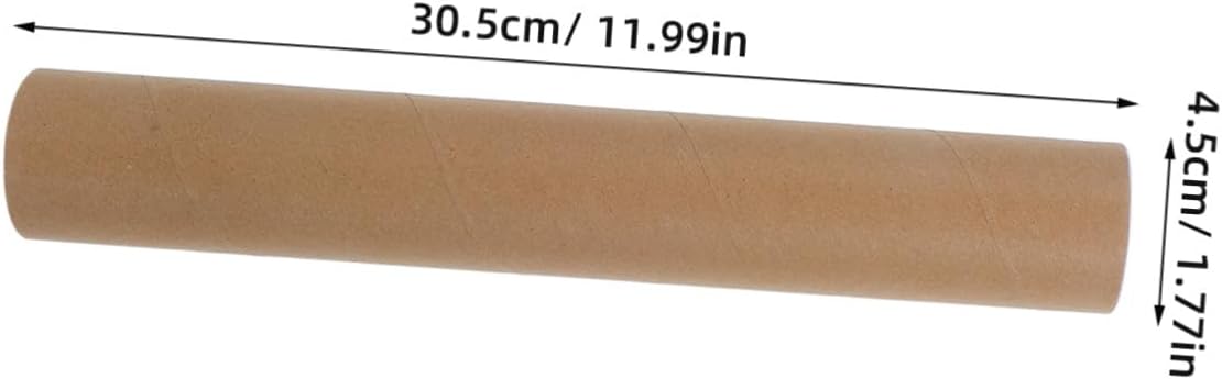 12pcs Kraft Paper Mailing Tubes with End Caps, Lightweight Cardboard Cylinder Tubes for Posters and Papers, Space-saving Design for Organizing Home and Transporting Art