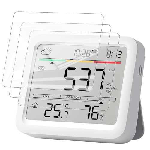 �yBARDATS�z�ی�t�B���� SwitchBot CO2�Z���T�[ �����x�v �Ή� �K���X�t�B���� 9H �d�x �������ǂ� �w��h�~ �������� ��U�h�~ �C�A�[�� �����z�� �\��t���ȒP�y3���Z�b�g�z