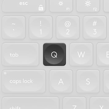 Single Keycap for Logitech Keyboard Craft/MX Keys S/MX Keys Mini/MX Keys S for MAC/MX Keys Mini for MAC Black/Graphite, [Q] Key
