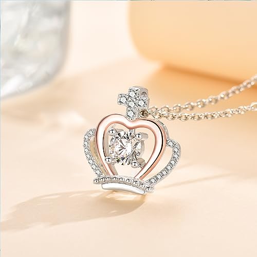 12th- 21st Birthday Gifts for Girls, 12th/ 13th/ 14th/ 15th/ 16th/ 17th/ 18th/ 19th/ 20th/ 21st Birthday Jewellery Presents for Daughter Granddaughter Niece Friend, 18" Dainty Cubic Zirconia Crown Pendant Necklace for Teen Girls Women3