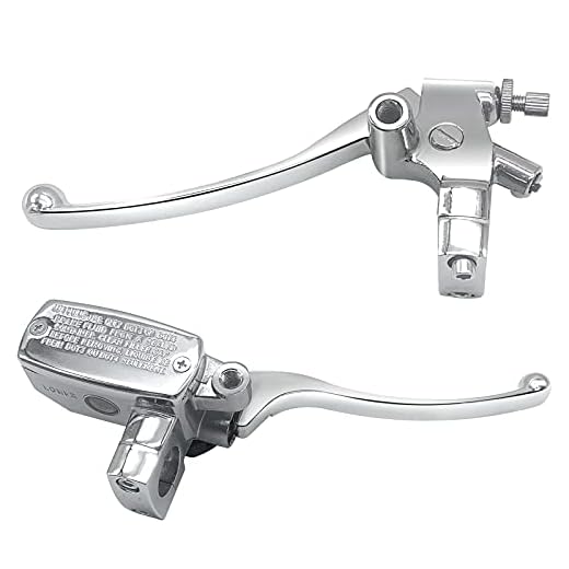 JAVIK Left & Right Brake Master Cylinder Clutch Lever for Honda VT600 VT750 VT1100 VT1300 VTX1300 VF750 (Chrome)