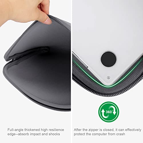 Image of Arvok 17-17.3 Inch Laptop Sleeve Multi-Color & Size Choices Case /Water-Resistant Neoprene Notebook Computer Pocket Tablet Briefcase Carrying Bag /Pouch Skin Cover for HP /Dell /Lenovo /Asus /Acer, Grey
