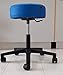 Sgabello da lavoro Sgabello girevole Sgabello Sgabello per salone estetico Sgabello per ambulatorio medico, con rotelle, rotazione libera di 360°, 10 cm di imbottitura, 8 colori diversi (BLU)