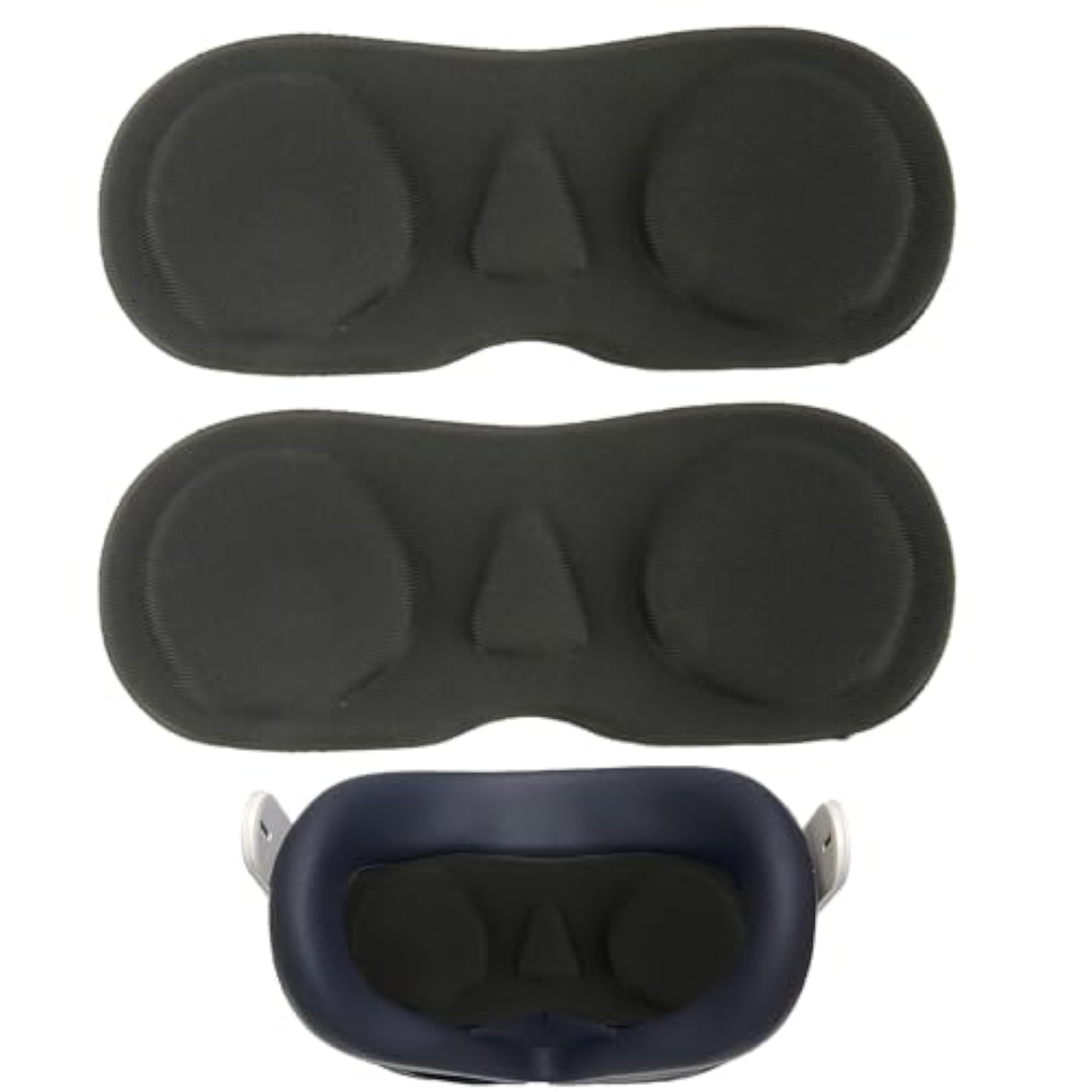2 PCS Esponja Protectora para Lentes VR, Accesorios compatible con Meta Quest 3, Quest 2, Oculus Rift S, Valve Index y Pico 4, Negro, Espuma de Calidad, Ajuste Perfecto