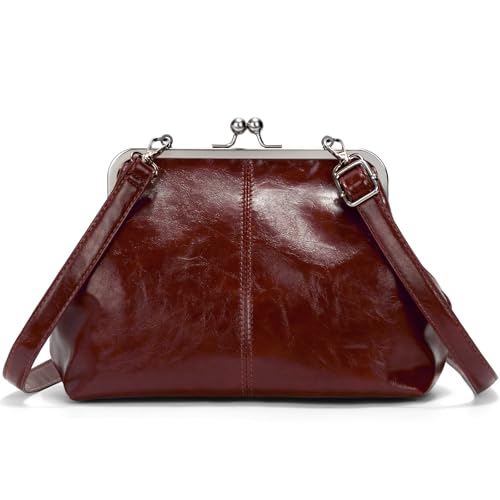 Kisslock Purse for Women Kiss Lock Crossbody Bag...