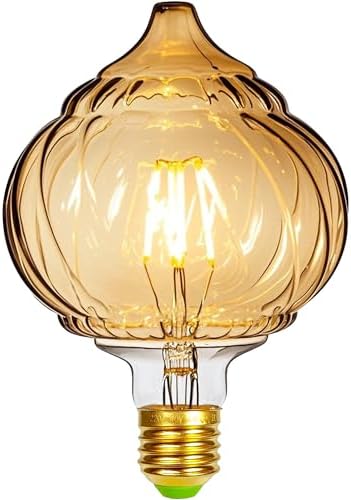 Ampoule LED Globe G125 Vintage TIANFAN 4W 2500K E27 Décorative Facettes Verre