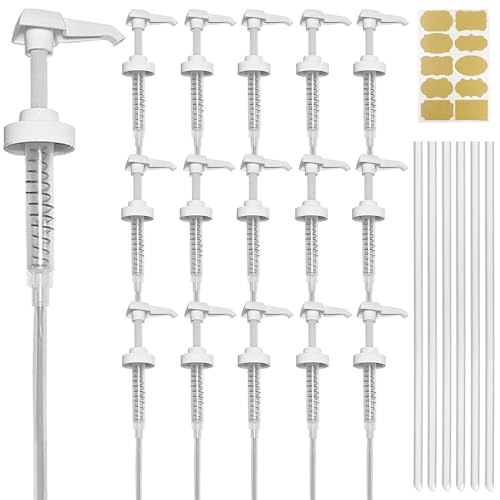 Gallon Jug Pump Dispenser 38-400, 7cc, 16-pack with labels
