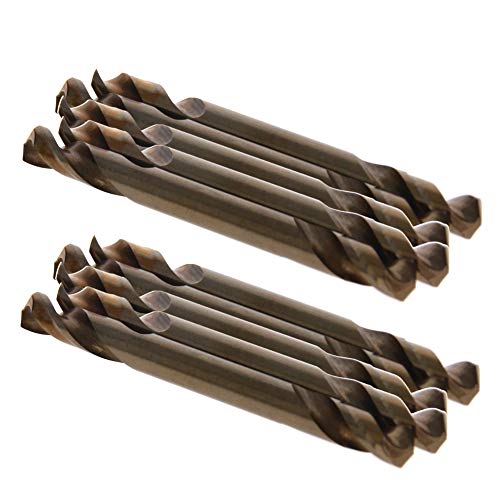 Utoolmart Hss Twist Double End Drill Bits, Straight Shank Spiral Rotary Tool, Hss Cobalt Full Grinding Twist, 5.2Mm Drilling Dia, 10 Pcs #TOP6