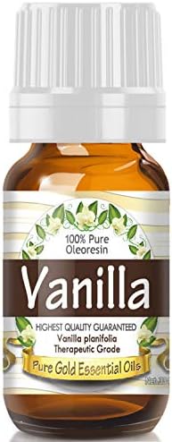 Pure Gold Vanilla Oleoresin Essential Oil, 100% Natural & Undiluted, 10ml