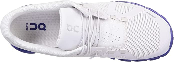 Image of On Men's Cloud 5 Sneakers, Frost /Indigo, 8.5