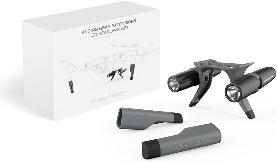 Pgytech - Juego de faros delanteros LED extendidos para DJI Mavic Pro y Mavic Pro Platinum