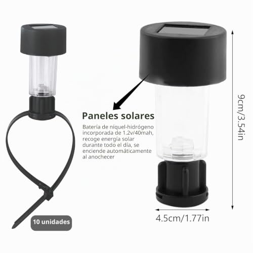 Lámparas solares impermeables BORDEAG para evitar caídas en escaleras y patios 2