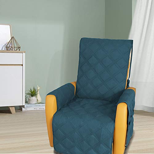 Recliner Chair Covers Waterproof With Anti-Skip Furniture Protector Sofa Slipcover For Children, Sofa Covers For Dogs (Peacockblue, 23'') #TOP5