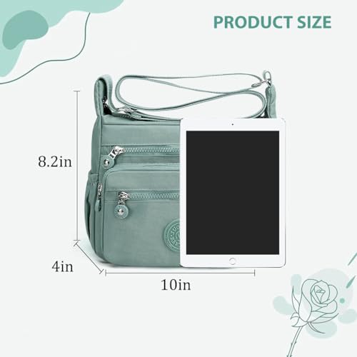 Image of PALAY Women Crossbody Bag Waterproof Nylon Multi-layer Crossbody Bag Casual Satchel Bag Shoulder Bag Messenger Bag Travel Crossbody Bag Day Pack