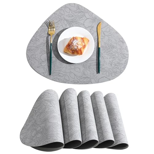 WJLYDM 1 Mantel Individual Irregular de Doble Cara, Impermeable y Antideslizante