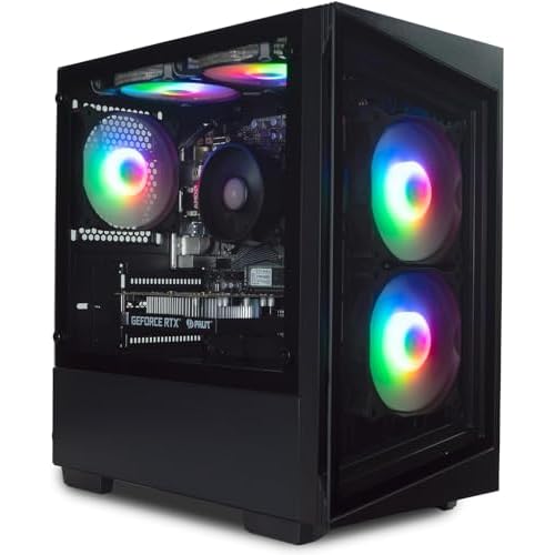 ionz Gaming PC – Desktop PC, RYZEN 5 4500 CPU, AMD RTX 3050 GPU, 16GB RAM, 500GB SSD, 500W 80+ PSU, WiFi – Windows 11, Black – G1
