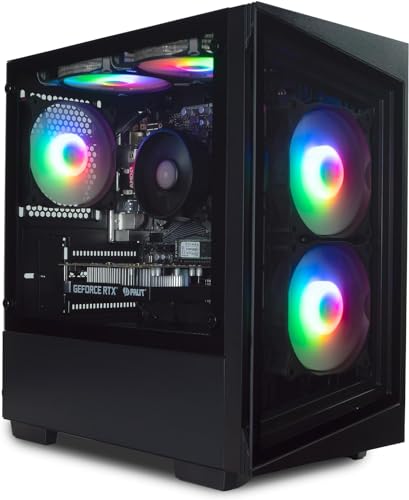 ionz Gaming PC - Desktop PC, RYZEN 5 4500 CPU, AMD RTX 3050 GPU, 16GB RAM, 500GB SSD, 500W 80+ PSU, WiFi - Windows 11, Black - G1