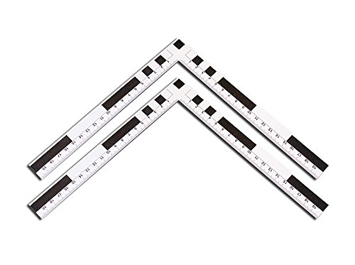 R Magnetfolie Fotomaßstab 20 cm Winkel 2er-Set Linal Nordpfeil Maßstab Messlatte Magnetlineal Cover