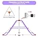 ZUETK Expandable Gymnastics Bar for Kids, Adjustable Height Junior Training Kip Bar, Folding Gymnastic Horizontal Bars Monkey Bar, Home Gym Equipment for Kid Gymnasts, Child, Girl, Boy
