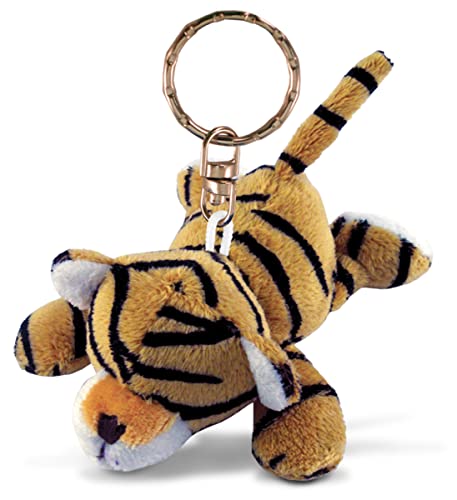 Puzzled Tiger Stuffed Animal Keychain Plush - Super Soft Keychains for Bag, Backpack Charm and Purse Accessory, Cute Keychains for Women and Men, Perfect for Kids and Adults - Tiger- 4 Inches