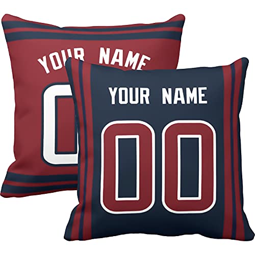 Image of ANTKING Throw Pillow 2 Pack with Custom Name and Number Personalized Gift for Men Women Boys