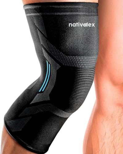 NativoDex Rodillera Menisco y Ligamento de Compresión Antideslizante – Rodillera Estabilizadora Ortopédica Deportiva para Artrosis y Tendinitis – Hombre y Mujer