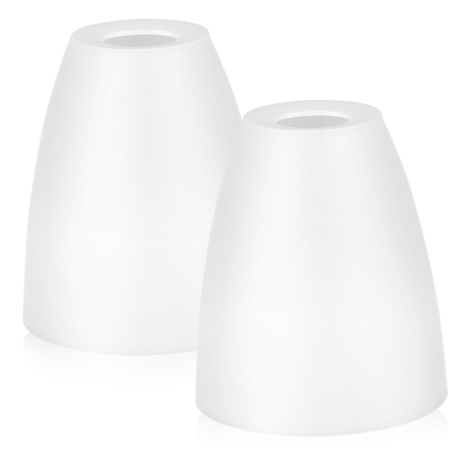 Artibetter 2Pcs Small White Plastic Lampshades with 1.18In Opening for Table Desk Lamp Light Shade Cover Indoor Home Office